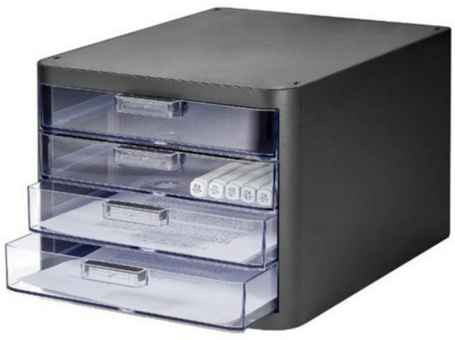 리템 클리어 멀티 캐비넷, 다크그레이., 4단