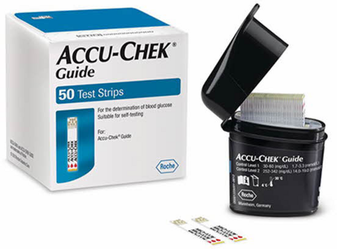 아큐첵 가이드 Accu-Chek Guide 혈당시험지 혈당측정검사지 혈당측정시험지 혈당검사스트립 1박스 (50매) SW, 1세트, 50개입