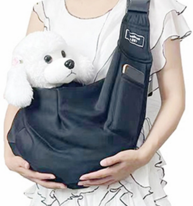 PSMK 강아지 슬링백 포대기 앞가방, 1개, 네이비