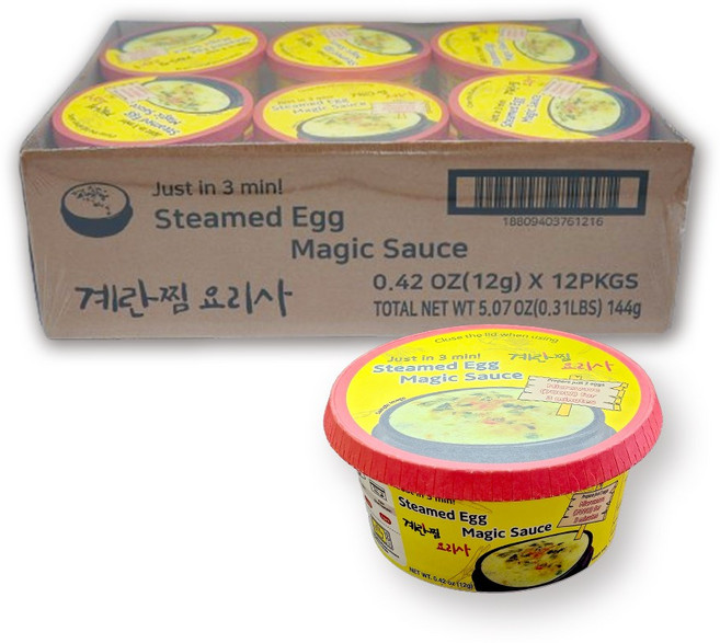 3분 계란찜 요리사, 12개, 12g