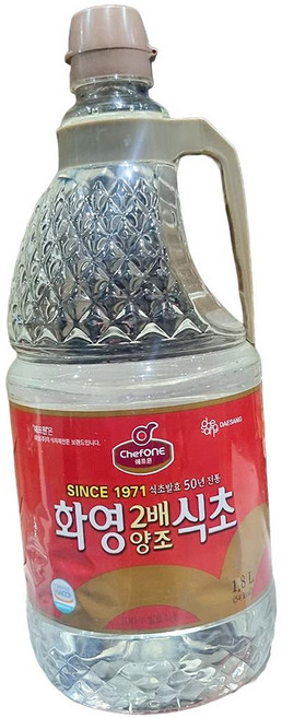 쉐프원 화영 2배 양조 식초 1.8L 6개 발효식초