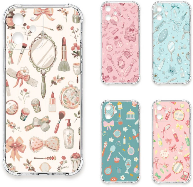 TRON 三星 S21 Ultra 四角防摔軟殼手機殼 化妝品宮廷風