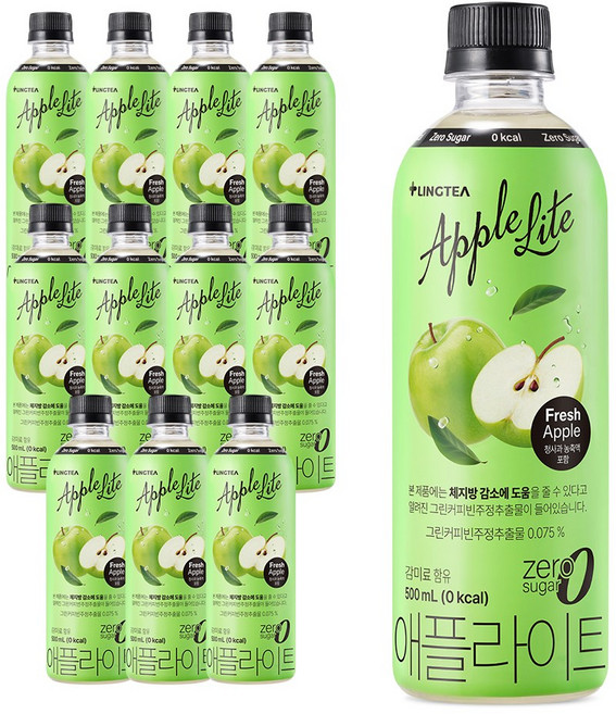 애플라이트, 500ml, 12개
