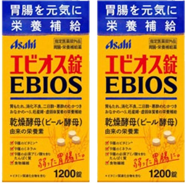 Asahi 에비오스정 맥주효모 타블렛, 1200정, 2개 - 쿠팡