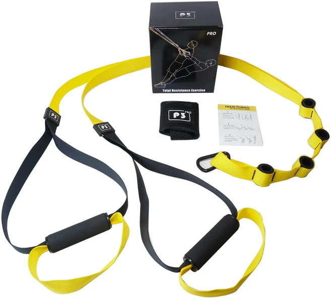 Suspension Training Strap Fitness Strength Power Adjustable Yoga Wall Mount Professional