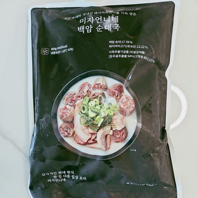 미자언니네 백암 순대국 900g 냉동 간편식, 1개