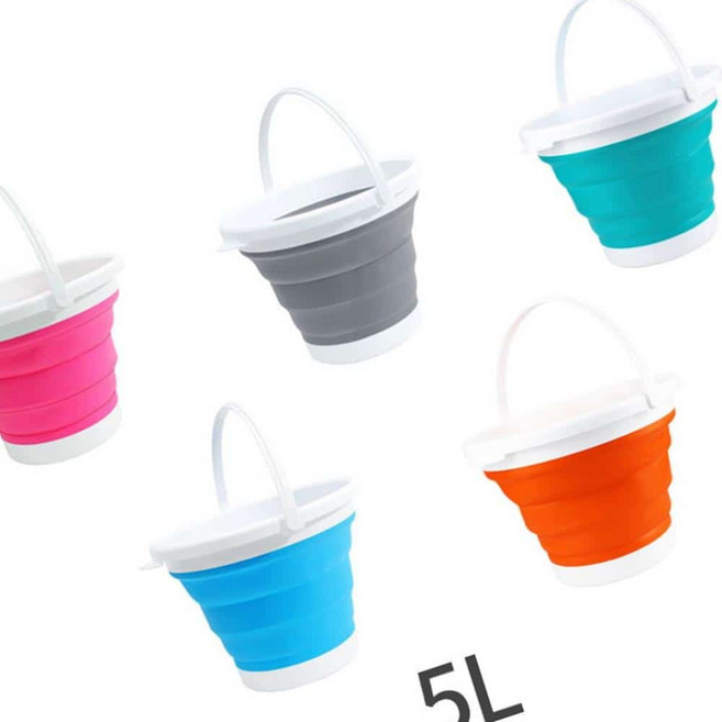 접이식 원형 바스켓 물통 중형 5L 세차바스켓 세차통, 1