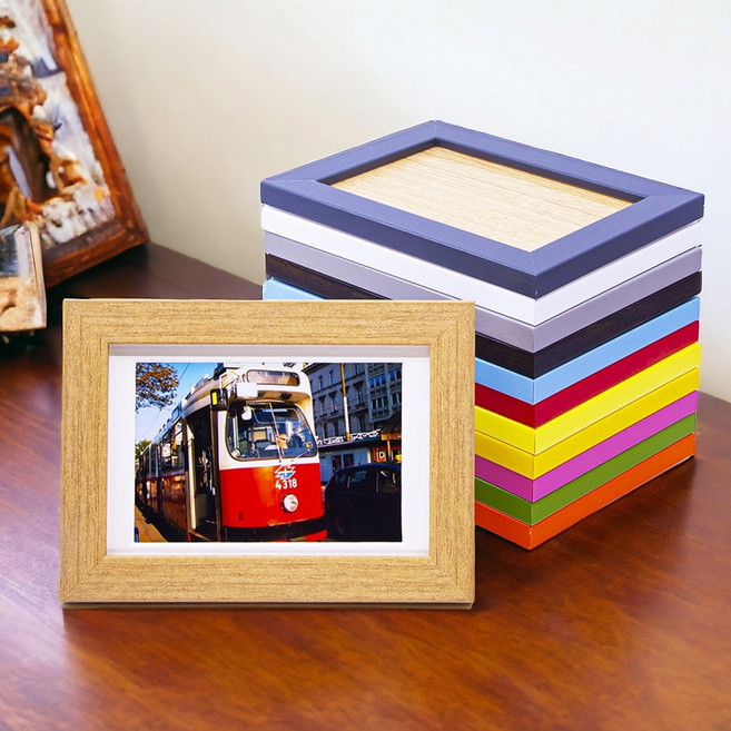 액자 사진액자 상장액자 포토 프레임 탁상 벽걸이, 베이직 블랙, 1개