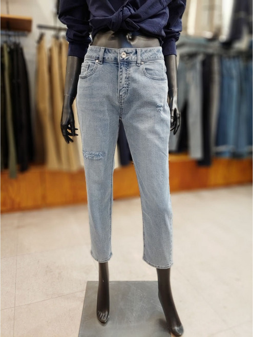 닉스 2023사계절 여자 연청 보이프랜드 청바지NBRDDB8530