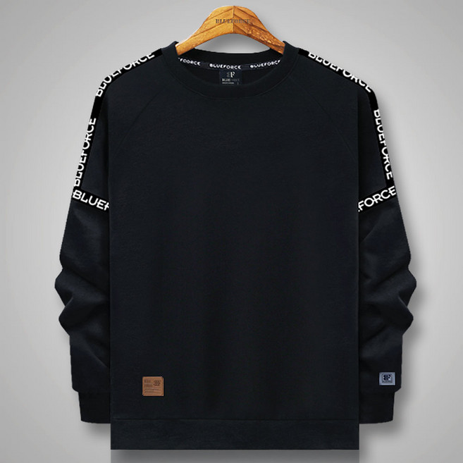 블루포스 BG 디텔리 오버핏 맨투맨 남자 긴팔 티셔츠 남성 빅사이즈 운동복 겨울 단체티 커플티 츄리닝