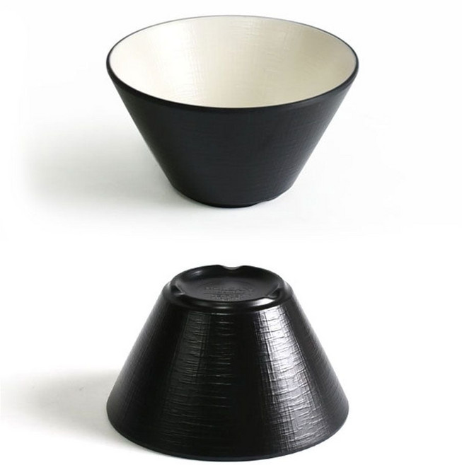투톤 멜라민 한정식 밥공기 밥그릇 11.6x6.3cm 1호 한 한식 그릇 식당밥 국물 멜라민밥 업소용밥 dew+5741sn