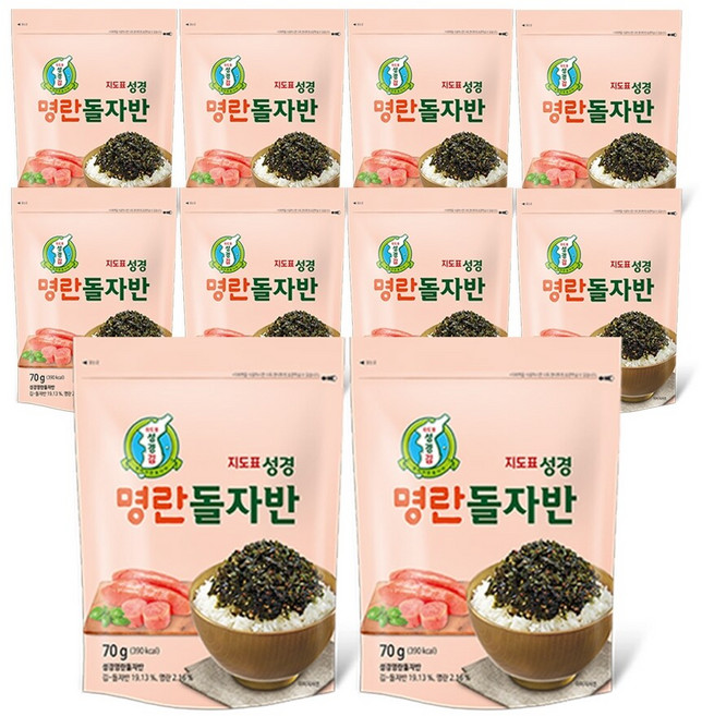 지도표 성경 명란돌자반 70g x 10개