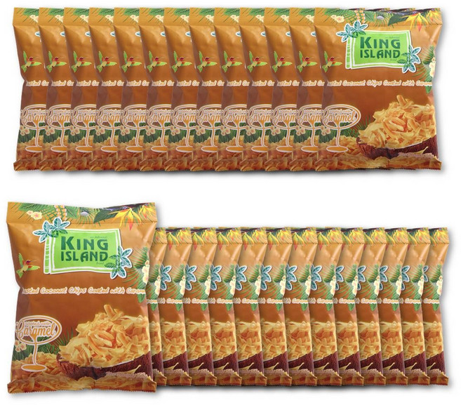킹아일랜드 구운 코코넛칩 카라멜맛 50g [한박스], 1개, 1350g