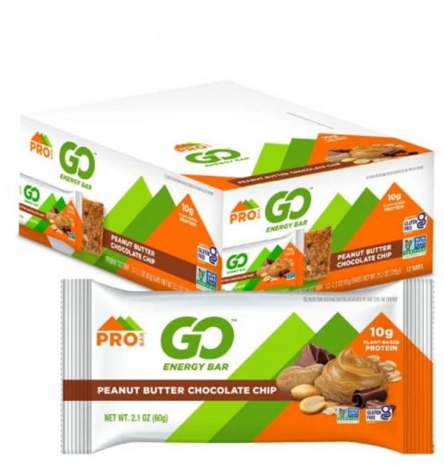 Probar 에너지바 프로바 GO 에너지 바 피넛 버터 초콜릿 칩 글루텐 프리 비변형 전체 식품 성분 스낵 12개입, 땅콩 버터 초콜릿 칩 - 쿠팡