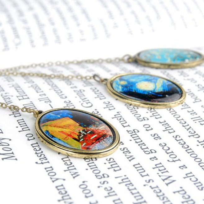 북키스 명화 책갈피 감성 독서템, 반 고흐 1.별이 빛나는 밤, 1개, 색상