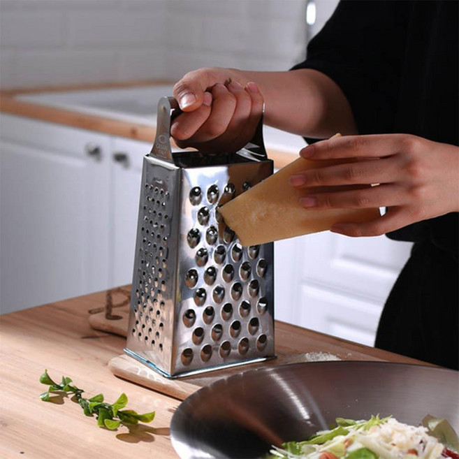 4면 박스형 스텐 강판 채칼 치즈그레이터 치즈채칼 채썰기 야채채칼, 1개