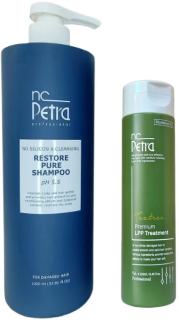 추가증정 nc 엔씨페트라 샴푸 리스토어 퓨어 샴푸 산성 무실리콘 전문가용 제품 향이 좋은 트리트먼트 250ML 증정, 1L, 1개 - 쿠팡