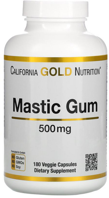 California Gold Nutrition 매스틱검 Mastic Gum 500mg 180정 캡슐, 1개