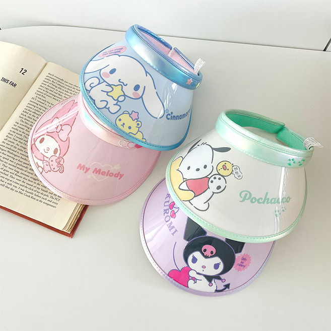 산리오정품 썬캡 키즈 모자 여름 캐릭터 아동 유아 여아