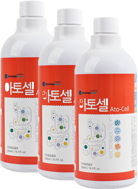 아토셀 중앙미생물연구소 아토피 가려운피부 발효음료, 3개, 500ml