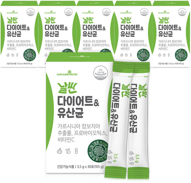 날씬 다이어트&유산균 가르시니아 30p, 105g, 6개