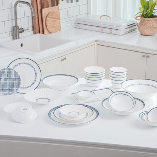 한국도자기 4인 본차이나 도자기 그릇 세트 식기세트 21P, 1개