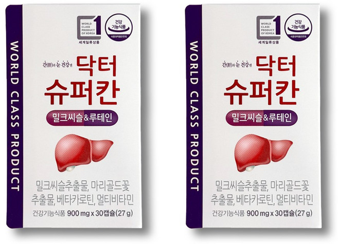 에이치엘사이언스 닥터슈퍼칸 밀크씨슬 루테인, 2개, 30정