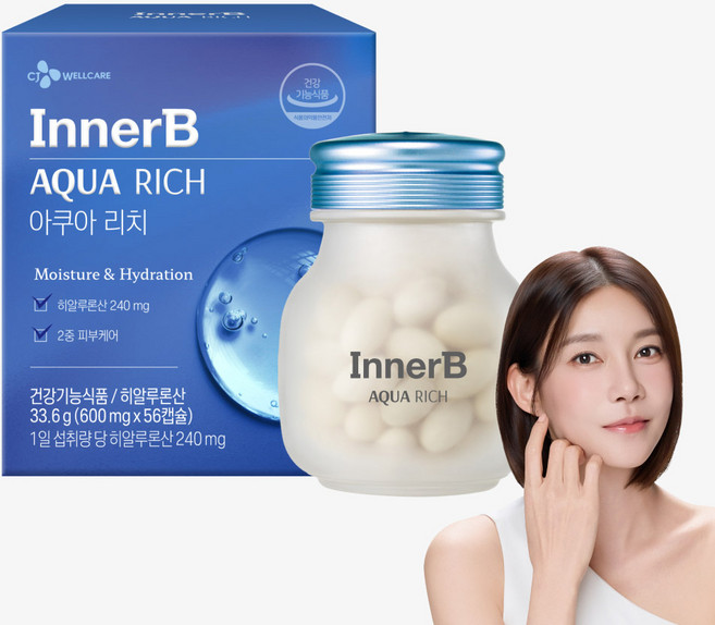 이너비 아쿠아리치 더블업 히알루론산, 56정, 1개