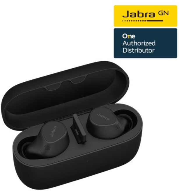 Jabra 하이브리드 업무용 무선 업무용 사무용 출퇴근 자전거 이어폰 이볼브2 버즈 Evolve2 Buds 무선 충전 패드 포함 USB-A MS
