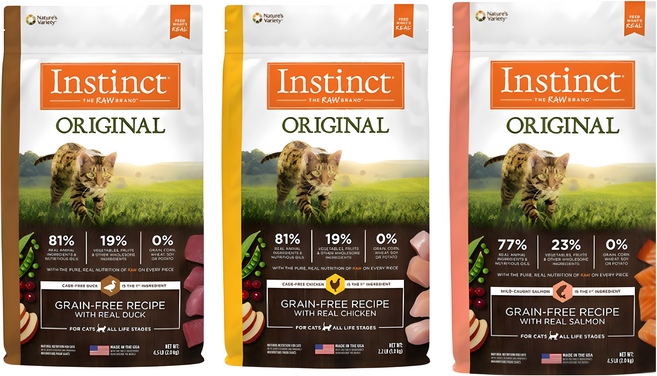 Instinct 原點貓飼料 鴨肉 無穀 全齡貓 貓糧, 1.8kg, 1個, 鮮雞
