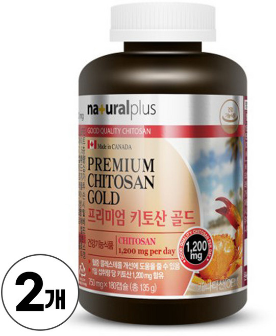 프리미엄 키토산 골드, 180정, 2개