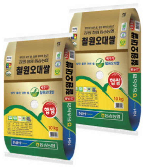 농협 메뚜기 철원오대쌀 20kg 25년산 햅쌀(상등급/단일품종)(지리적표시품), 단일구성