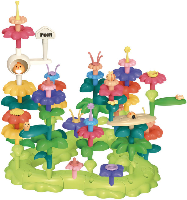 플라워가든 블록 놀이 세트, 혼합색상, 1개