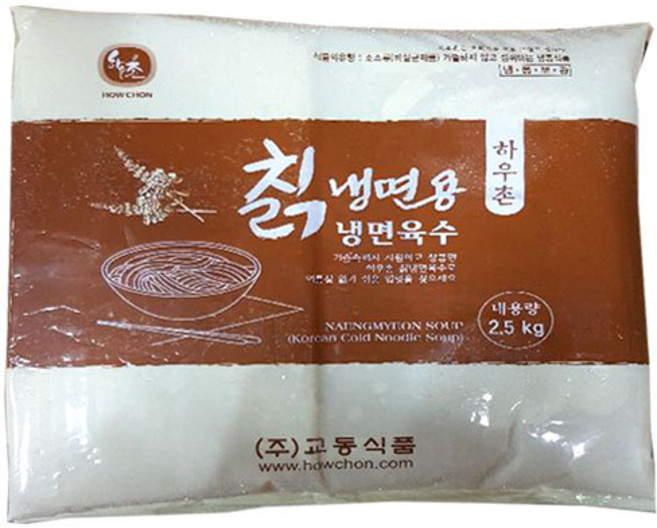 (냉동)하우촌 칡냉면용냉면육수2.5kgx4개, 4개, 2.5kg