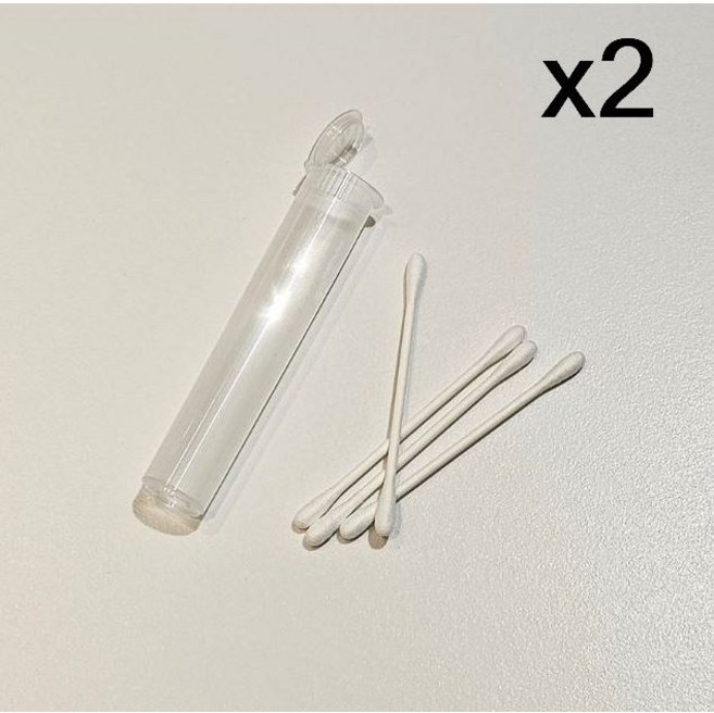 휴대용 인공눈물 면봉 케이스 보관함 통 치실 일회용 소분 2개입, 1세트, 투명
