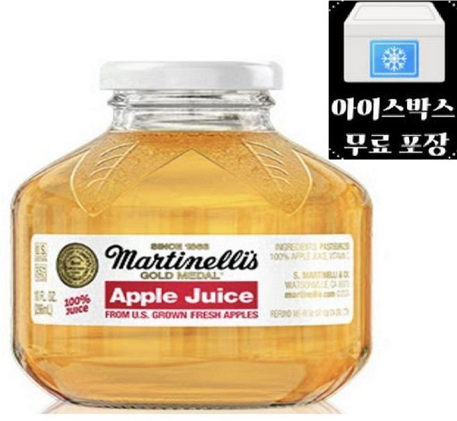 마르티넬리 골드메달 애플주스 오리지날 296ml 10병, 10개