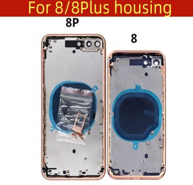 iPhone 8/8 Plus용 후면 하우징 커버 배터리 도어(섀시 프레임 + SIM 트레이 측면 키 부품 포함)