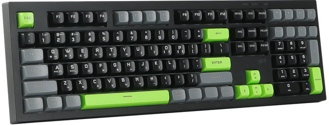 지클릭커 오피스프로 WK50 사일런스 M RGB 무소음 방수 무선 블루투스 키보드 Poker 108키, 제조사축, Poker Green
