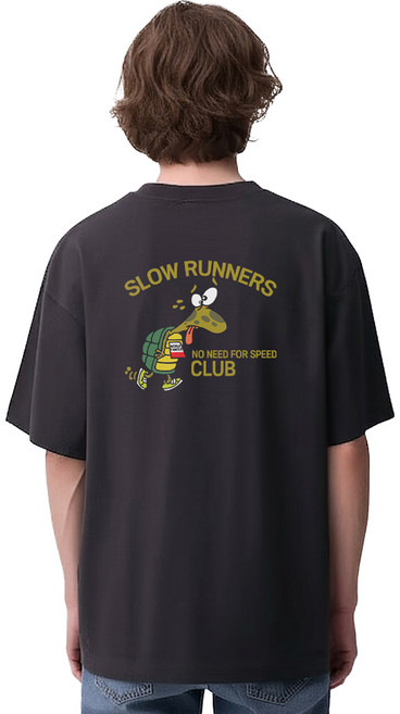 월드페이머스 슬로우 레이스 기능성 러닝 반팔 티셔츠 쿨론 냉감티 드라이핏 쿨링티 스포츠웨어 커플티 단체티 동호회티