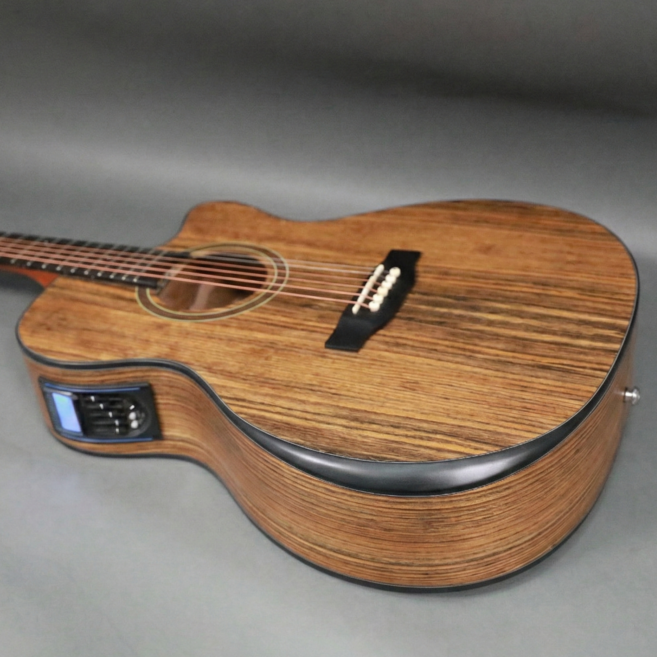 [제작사 직판] 올리비아 듀얼소스 EQ장착 월넛 어쿠스틱 통기타, 1개, 월넛 슬림바디 40인치