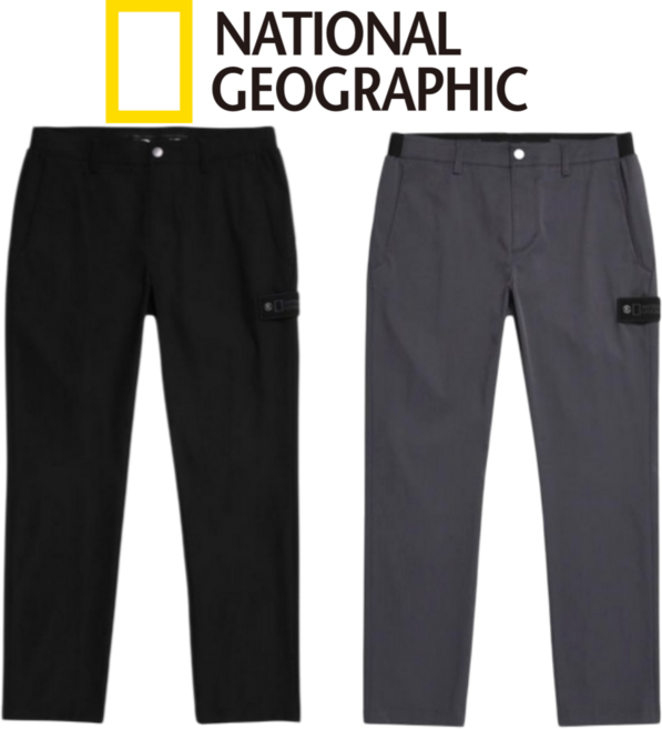 (정가 149000원) 내셔널지오그래픽 긴바지 스트레치 팬츠 로고 탈부착 출근 모임 나들이