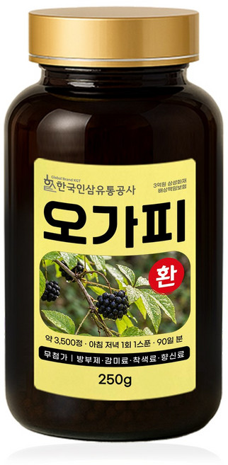 오가피환 (대용량 실속형 약 90일분) 건강환 빠른문의 상품번호 (6114), 250g, 1개