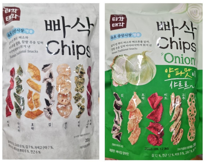 빠삭칩 200g+빠삭칩 양파맛 200g 각 1개씩 총 2개, 200g