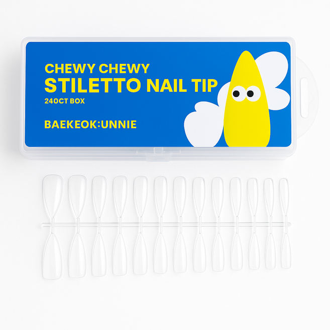 백억언니 츄츄 네일팁 쫀득쫀득 인조손톱 풀팁 240p, 1개, 스틸레토