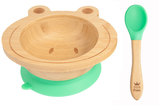 리틀프랑 흡착식판 개구리볼 유아식기, 개구리볼(그린), 1개