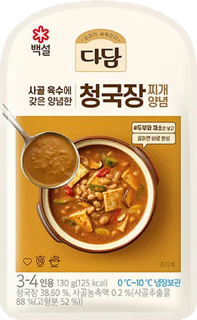 CJ제일제당 [CJ제일제당] 다담 청국장찌개양념 130g x 5개