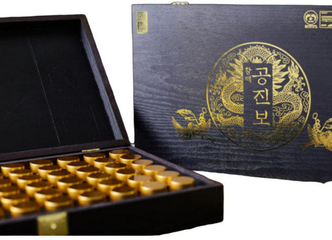 훤우 황제 공진보 60환 꽃송이버섯 함유 침향환 골드 기력회복 1박스 60환 포장(목함상자쇼핑백 포함)