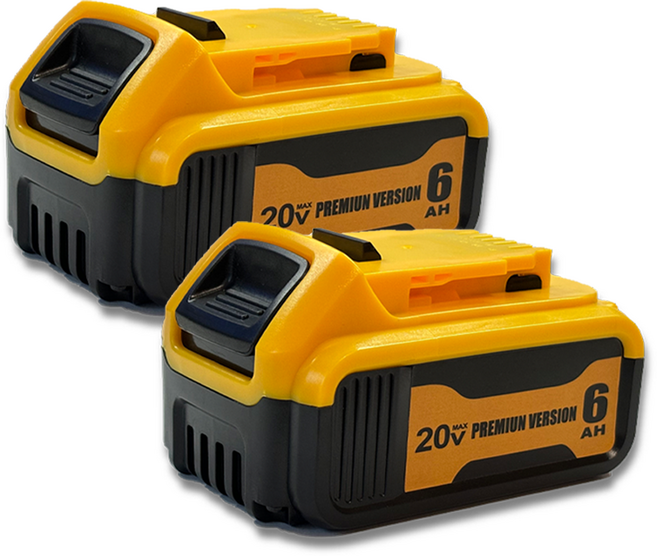 DAGUHAE 프리미엄 디월트 호환 배터리 20V MAX 18V KC인증 DCB200 6.0Ah, 2개