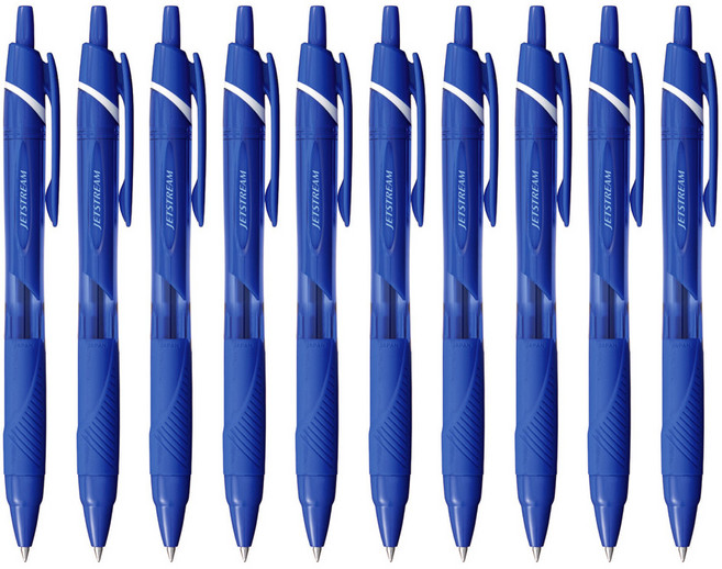 유니볼 유니 제트스트림 단색 볼펜 10자루 0.5 (SXN-150-05) (150C), 블루