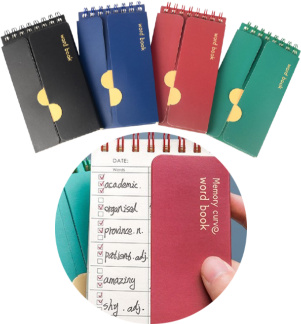 가람막 단어장 노트 수첩 영어 일본어 단어 암기 공부 가리개단어장, 1개, 랜덤 디자인